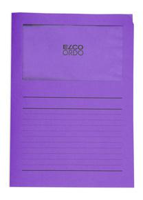 Ordnungsmappen mit Sichtfenster und Linien 220x310 mm Violett 120 g/qm